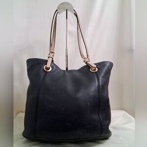 Michael Kors Pebbled Leather Dark Blue Tote